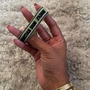 Dior textile bracelet green